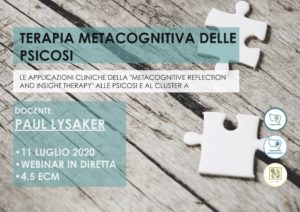 paul lysaker, merit, metacognizione, terapia metacognitiva, tages, tages onlus, webinar