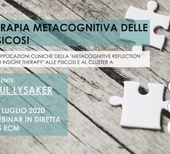 paul lysaker, merit, metacognizione, terapia metacognitiva, tages, tages onlus, webinar